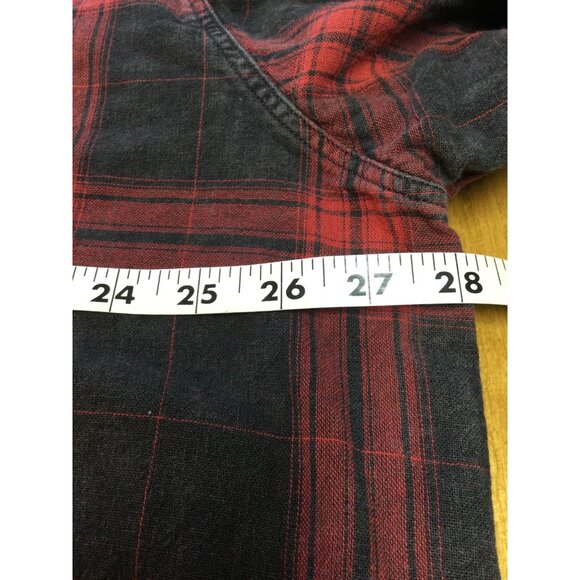 32 Bar Blues Mens Plaid Flannel Button Front Shirt Size XXL Lined Warm Work - Picture 8 of 8